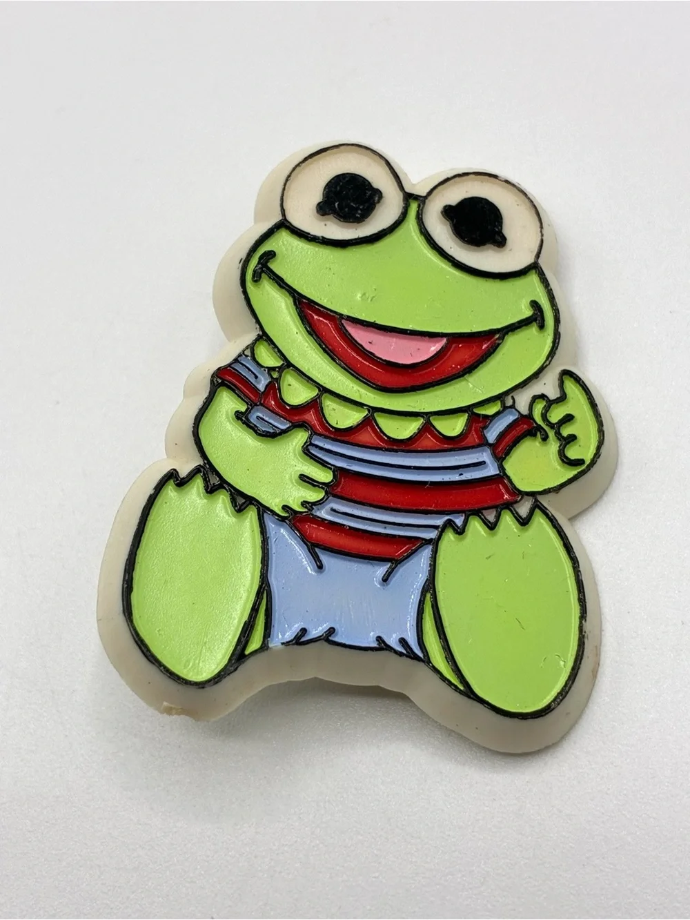 Vintage 1984 Kermit Frog Barrettes Pair Jim Henson Muppet Babies